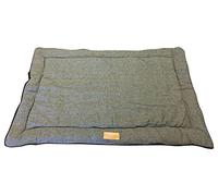 Ellie-Bo XXL Reversible Tweed and Black Faux Fur Mat for 48-inch Dog Cage