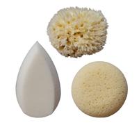 Ellie-Fant First Baby Bath Sponge - 0Pack of 3 Includes Natural Sea, Round and Teardrop Sponge | Soft Safe Delicate and Truly Absorbent Sponges for Newborn Baby Toddler Bathing