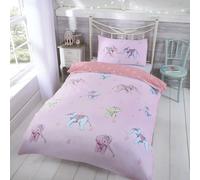 Ellie Polycotton Duvet Cover Set With Pillowcase Rapport Home Pink Double