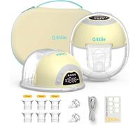Ellie Portable Anti-Backflow Hands Free Wearable Electric Breast Pump, Ultra-Quiet and Pain Free Breast Pumps with 4 Modes 9 Levels 2 Pack
