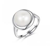 Ellie Rose London Adjustable Fresh Water Pearl Ring ERLR004 - Sterling Silver / Rhodium Plated / Fresh Water Pearl
