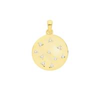 Ellie Rose London Silver Gold Plated Zirconia Set Disc Pendant G61065GP