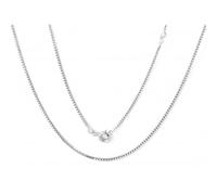 Ellie Rose London Sterling Silver Rhodium Plated Box Chain ERLN046 - Classic Look - Sterling Silver / Rhodium Plated