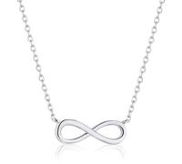 Ellie Rose London Sterling Silver Rhodium Plated Infinity Necklace ERLN005 - - Sterling Silver / Rhodium Plated