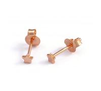 Ellie Rose London Sterling Silver Rose Gold Plated Star Stud Earrings - Exclusive - Size 5mm - Sterling Silver / Rose Gold Plated