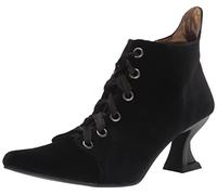 Ellie Shoes 3” Heel Women’s Velvet Witch Bootie Pump, Black, 6 UK