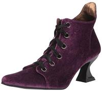 Ellie Shoes 3” Heel Women’s Velvet Witch Bootie Pump, Purple, 5 UK