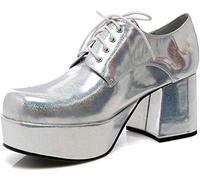 Ellie Shoes Men's Platform, Silver, Medium UK