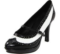 Ellie Shoes Women's 414-Flapper Pump, Size: 5 UK,Color: Black/White