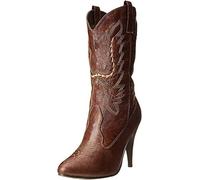 Ellie Shoes Women's 418-Cowgirl Western Boot, Brown, 3.5 UK