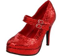 Ellie Shoes Women's 421-Jane-G Maryjane Pump, Red Glitter, 12