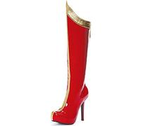 Ellie Shoes Women's 517 Comet Combat Boot, Red/Gold, 6 M US