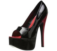 Ellie Shoes Women's 652-Bonnie Platform Pump, Black/Red, 12 M US
