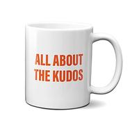 EllieBeanPrints It's All About The Kudos Mug - Funny Gifts for Cyclist and Runner. Cycling, Running, White