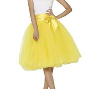EllieHouse Womens Long Tutu Party Evening Tulle Skirt PC05, Yellow, XX-Large