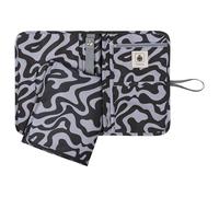 Elliena Nappy bag for changing backpack with reinforced elastic band and Velcro fastener for wet wipes, changing bag with changing mat on the go, also as a changing bag, pram organiser (black)