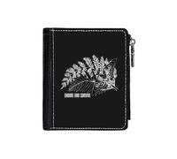 (Ellie's Tattoo The Last Of Us _5745) Men's Women PU Leather Wallets Compact Bifold with Zipper & Multiple Card Coins Slots Black Stylish Durable Graphic Design Print for Girl Boys