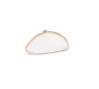 ellifam Big Ring Teardrop Acrylic | Pearl Palette Ring Adjustable Flat Jewelry for Women in Pink and White Pearl Accents, Irregular Geometric, Minimalist, Romantic, Statement Ring, Metal, No Gemstone