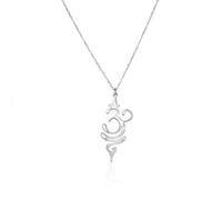 ellifam Yoga necklace | om chakra breathe pendant, namaste kundalini om symbol gifts, energy mantra reiki necklaces, spiritual charm for meditation, Metal, No Gemstone