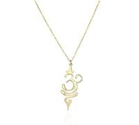 ellifam Yoga necklace | om chakra breathe pendant, namaste kundalini om symbol gifts, energy mantra reiki necklaces, spiritual charm for meditation, Metal, No Gemstone