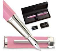 Ellington Pens Luxury Fountain Pen Set- Fountain Pens for Writing - Smooth Nib - Includes Refillable Ink Converter, 3 Ink Cartridges [2 Black & 1 Blue], Gift Box - Elegant Calligraphy
