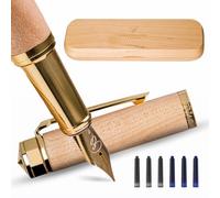 Ellington Pens Luxury Wood Fountain Pen Set- Fountain Pens for Writing - Smooth Nib - Includes Refillable Ink Converter, 6 Ink Cartridges Refill, Gift Box - Elegant Calligraphy