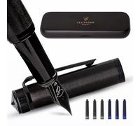 Ellington Pens Luxury Wood Fountain Pen Set- Fountain Pens for Writing - Smooth Nib - Includes Refillable Ink Converter, 6 Ink Cartridges Refill, Gift Box - Elegant Calligraphy