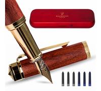 Ellington Pens Luxury Wood Fountain Pen Set- Fountain Pens for Writing - Smooth Nib - Includes Refillable Ink Converter, 6 Ink Cartridges Refill, Gift Box - Elegant Calligraphy