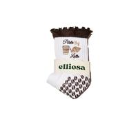 Elliosa Pilates Grip Socks for Women - Non Slip Yoga & Barre Socks with Strong Grips, Cushioned Sole & Cute Embroidered Designs, Ideal for Pilates & Yoga Lovers