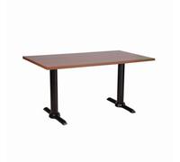 Elliot Black Twin Table Base Rectangular Laminate Top Black Coffee Walnut 1200 X 800mm