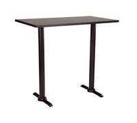 Elliot Black Twin Table Base Rectangular Laminate Top Black Poseur Black 1200 X 800mm