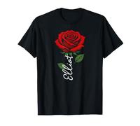 Elliot Personalized Rose Name Elegant Floral Women Girls T-Shirt