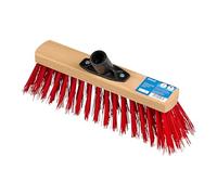 Elliott 29 cm Red PVC Fibre Broom Head with Stiff Synthetic Bristles - Heavy Duty, Ideal for outdoor use, Workshops, Warehouses and Gardening