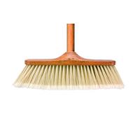 Elliott 29 cm Synthetic Fibre Wood Effect Soft Bristle Broom Head with 1.2 m Handle - Ideal for Indoor use at Home
