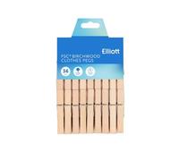 Elliott 36 FSC Strong Grip Hardwood coil spring clothes Pegs for washing lines, clothes horse and Arts & crafts use, free from plastic and 100% recyclable, for all laundry types