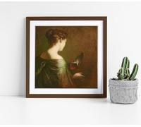 Elliott Daingerfield - Tanagra Stunning Framed Wall Art Picture Print Square - 35cm wide x 35cm high - Walnut Frame