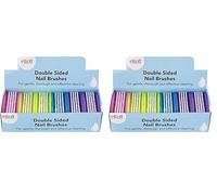 Elliott Double Sided Nail Brush, Frosted (Variable colours) (Pack of 2)