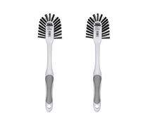 Elliott Fantail Dish Brush with Scrubbing Fibres & Grip Handle White (Pack of 2)