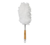 Elliott Fluffy Microfiber Duster,Ultra-Soft Dust Trapper with Flexible Reach, Ergonomic Wooden-Style Handle, Reusable & Hanging Loop Storage