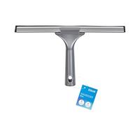 Elliott Multi-Purpose Window Squeegee perfect for streak free cleaning on Windows, shower screens, cars and mirrors, Aluminium frame housing a 30cm rubber squeegee with an ergonomic Grey Handle.