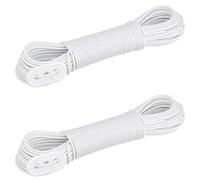Elliott Strong Steel Core Clothes Line Plastic Coated Rope 20cm White (Pack of 2)