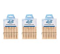 Elliott Wooden Pinewood Clothes Pegs, With Coiled Spring for Firm Grip and Contoured Shape to Prevent Marking Clothes, Bumper Pack Including 108 Pegs, Ideal for Laundry and Perfect for Crafting