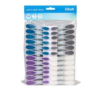 Elliotts Extra Strong, Soft Grip and Non-slip Wave Design Clothes Pegs, 48 Pack in Assorted Colours, BPA Free Laundry Pegs ideal for everyday use for Indoor or Outdoor use