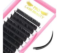 Ellipse Flat Eyelash Extensions 0.20 Thickness D Curl Mix Tray 8-15mm Matte BlacK Flat Lashes(0.20-D,12 mm)
