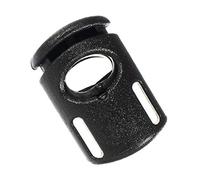 Ellipse Spring Cord Lock 1/4 Inch - Paracord Planet - Stoppers for Paracord, Shoelaces, Drawstrings, Clothing, Bags - Plastic Toggle Stopper (Black - 10 Pack)