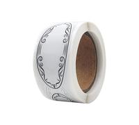 Ellipsoid White Gluey Tokens for Food Storage Canisters Crafting Editable Face 150 Per Roll Ellipsoidal Kitchen Store Tokens