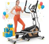 Elliptical Cross Trainer For Home, Elliptical Machine with 16 Levels Quiet Resistance, LCD Monitor via Bluetooth APP, 17.7IN Stride, Newly Upgraded Cross Trainer 3 in 1 Fitness Max Weight 330 LBS