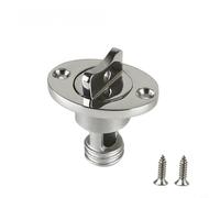 Elliptical Hand-Twist 316 for Stainless Steel Boat Drain Stopper for Kayak Canoe Raft Scupper Hole Secure for Marine Water Outlet Silver 8x8x5cm Size