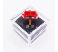 Elliptical Stylus Replacement for Shure M44-7 N44-7 Cartridge - Turntable Needle with Aluminium Cantilever for Vinyl Record Player DJ(RED)