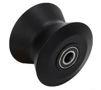 Elliptical Trainer Wheel Roller Replacement Parts, Plastic And Rubber Fitness Equipment Rollers For Home Gym And Commercial Machines, Black(Rubber)